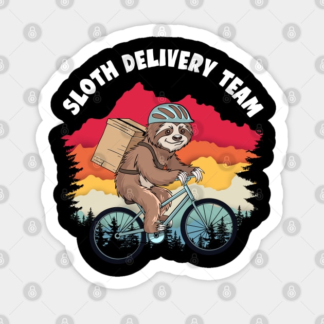 Sloth Delivery Team Sticker by GoshWow®